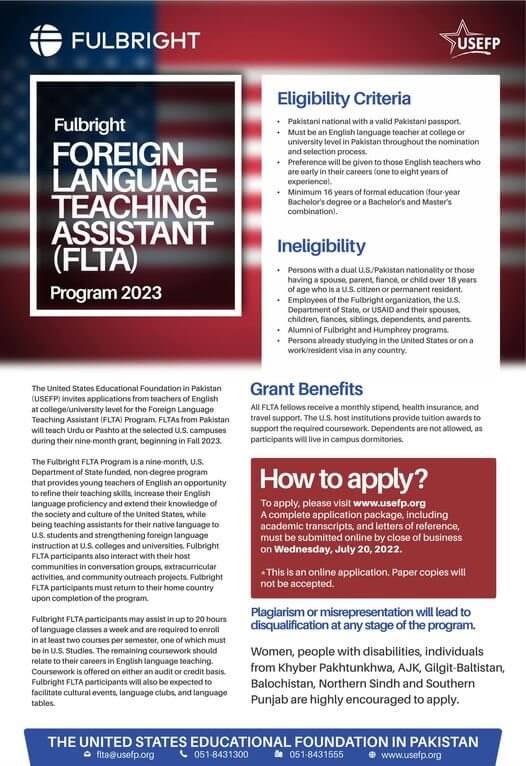 Fulbright Foreign Language Teaching Assistant Flta By Usefp In Usa